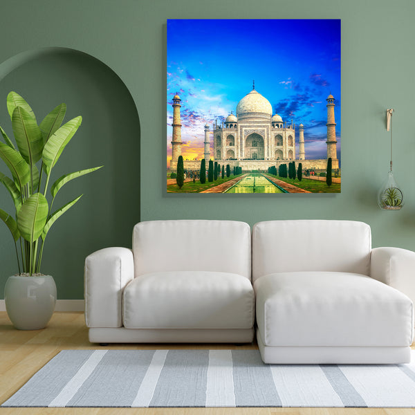 Taj Mahal, India D3 Canvas Painting Synthetic Frame-Paintings MDF Framing-AFF_FR-IC 5001849 IC 5001849, Allah, Ancient, Arabic, Architecture, Asian, Automobiles, Black and White, Culture, Ethnic, Historical, Indian, Islam, Landmarks, Landscapes, Love, Marble, Marble and Stone, Medieval, Mughal Art, Places, Religion, Religious, Romance, Scenic, Sunrises, Sunsets, Traditional, Transportation, Travel, Tribal, Vehicles, Vintage, White, World Culture, taj, mahal, india, d3, canvas, painting, for, bedroom, living