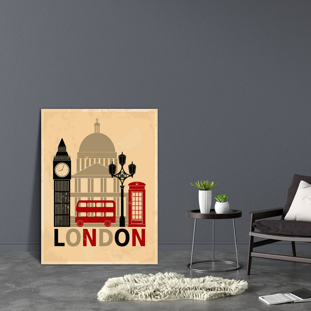London Symbols & Landmarks D1 Canvas Painting Synthetic Frame-Paintings MDF Framing-AFF_FR-IC 5001854 IC 5001854, Ancient, Automobiles, Black, Black and White, Calligraphy, Cities, City Views, Digital, Digital Art, Graphic, Historical, Illustrations, Landmarks, Medieval, Places, Retro, Signs, Signs and Symbols, Symbols, Text, Transportation, Travel, Typography, Vehicles, Vintage, london, d1, canvas, painting, synthetic, frame, bus, england, background, beige, big, ben, booth, building, capital, cathedral, c