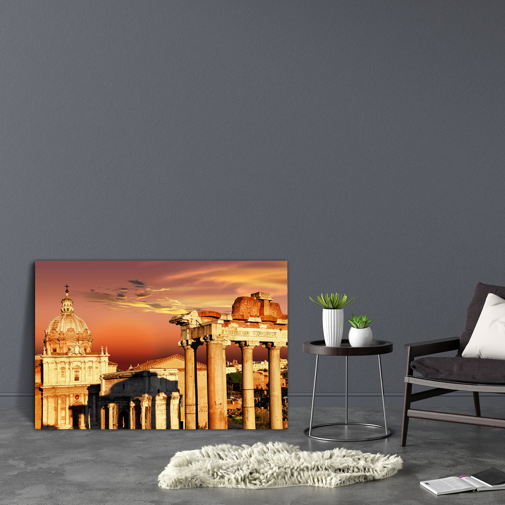 Roman Forums Over Sunset Canvas Painting Synthetic Frame-Paintings MDF Framing-AFF_FR-IC 5001875 IC 5001875, Ancient, Architecture, Automobiles, Cities, City Views, Culture, Ethnic, Historical, Italian, Landmarks, Landscapes, Marble, Marble and Stone, Medieval, Places, Scenic, Sunsets, Traditional, Transportation, Travel, Tribal, Vehicles, Vintage, World Culture, roman, forums, over, sunset, canvas, painting, synthetic, frame, aged, antique, arch, architectural, brick, building, capital, church, city, citys
