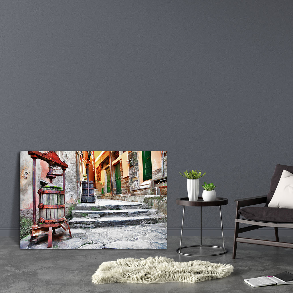 Old Streets Of Italian Villages Canvas Painting Synthetic Frame-Paintings MDF Framing-AFF_FR-IC 5001880 IC 5001880, Ancient, Architecture, Art and Paintings, Automobiles, Botanical, Cities, City Views, Countries, Culture, Ethnic, Floral, Flowers, Greek, Historical, Italian, Marble and Stone, Medieval, Nature, Retro, Spanish, Traditional, Transportation, Travel, Tribal, Vehicles, Vintage, World Culture, old, streets, of, villages, canvas, painting, synthetic, frame, art, artistic, artwork, backstreet, brick,