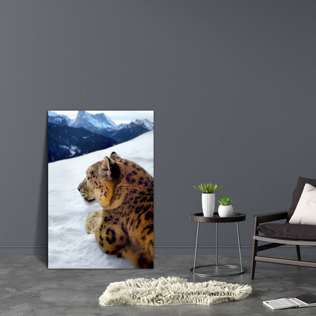 Snow Leopard Canvas Painting Synthetic Frame-Paintings MDF Framing-AFF_FR-IC 5001881 IC 5001881, Individuals, Mountains, Portraits, snow, leopard, canvas, painting, synthetic, frame, big, cat, face, mammal, mountain, panthera, portrait, predator, teeth, winter, artzfolio, wall decor for living room, wall frames for living room, frames for living room, wall art, canvas painting, wall frame, scenery, panting, paintings for living room, framed wall art, wall painting, scenery painting, framed wall painting, sc