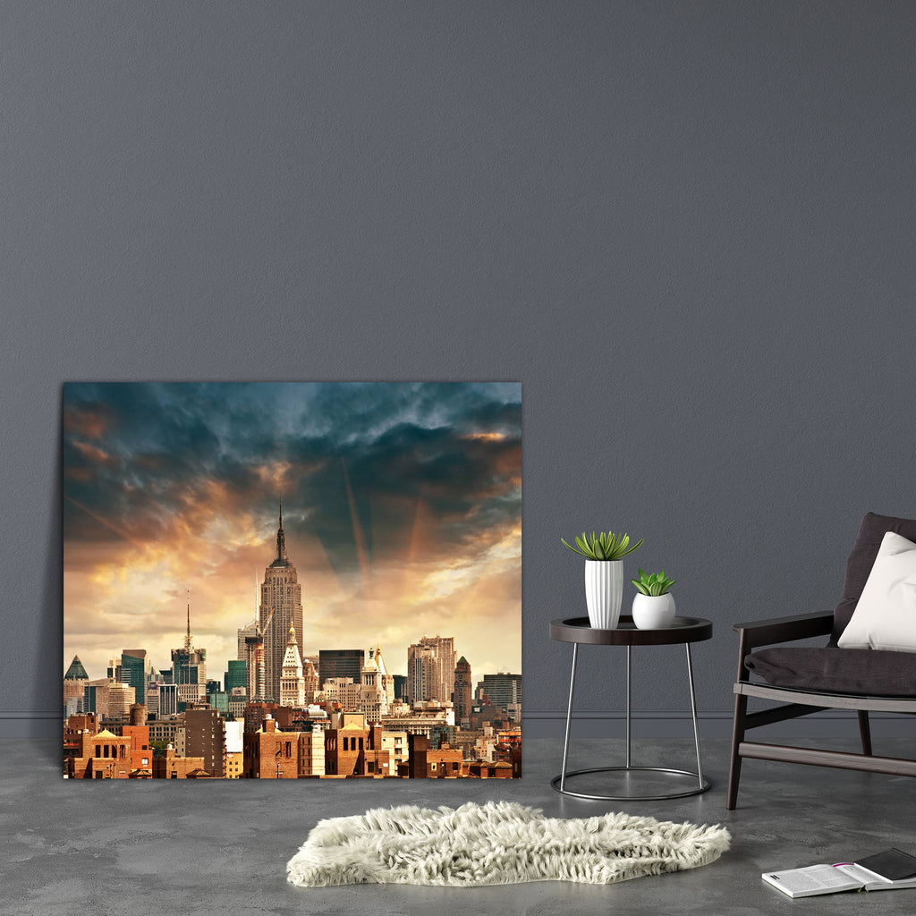 Manhattan Skyscrapers in New York City, USA Canvas Painting Synthetic Frame-Paintings MDF Framing-AFF_FR-IC 5001882 IC 5001882, American, Architecture, Automobiles, Black, Black and White, Business, Cars, Cities, City Views, God Ram, Hinduism, Landmarks, Modern Art, Panorama, People, Places, Signs, Signs and Symbols, Skylines, Sunsets, Transportation, Travel, Urban, Vehicles, manhattan, skyscrapers, in, new, york, city, usa, canvas, painting, synthetic, frame, aerial, america, attraction, blue, building, ca
