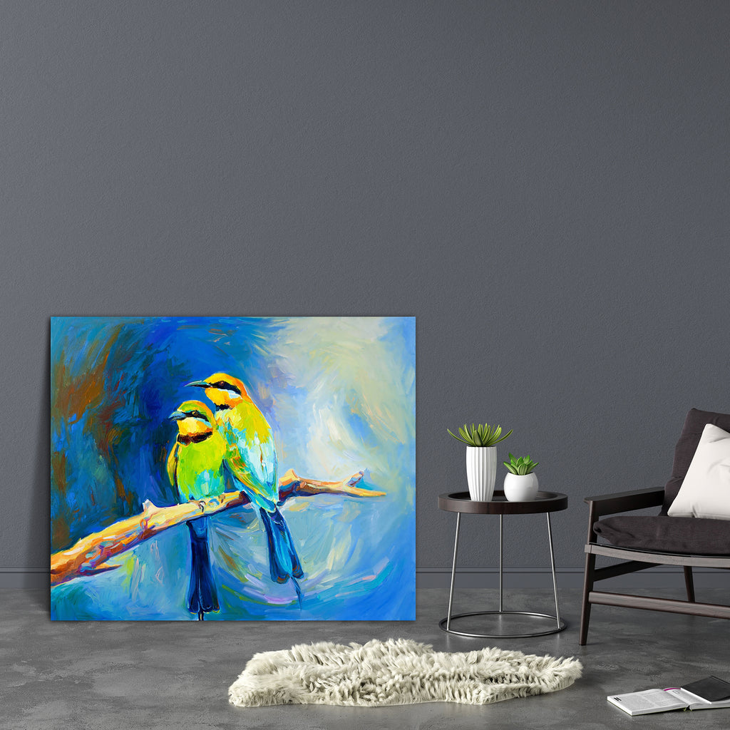Blue Tailed Bee Eaters D1 Canvas Painting Synthetic Frame-Paintings MDF Framing-AFF_FR-IC 5001890 IC 5001890, Abstract Expressionism, Abstracts, Animals, Art and Paintings, Asian, Birds, Black, Black and White, Drawing, Impressionism, Modern Art, Nature, Paintings, Scenic, Semi Abstract, Sketches, Tropical, White, Wildlife, blue, tailed, bee, eaters, d1, canvas, painting, synthetic, frame, oil, abstract, animal, art, asia, avian, background, beak, bird, branch, brown, closeup, color, colorful, conservation,