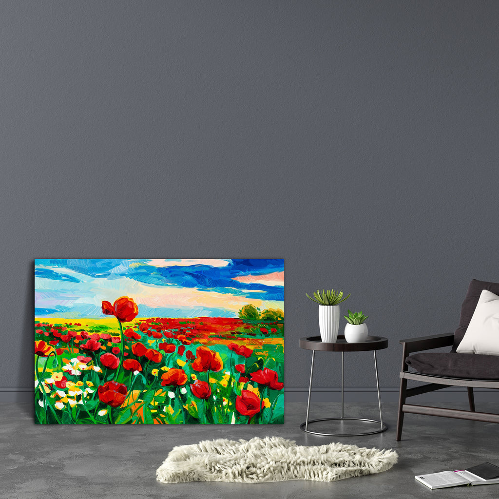 Artwork Poppy Gardens Canvas Painting Synthetic Frame-Paintings MDF Framing-AFF_FR-IC 5001893 IC 5001893, Abstract Expressionism, Abstracts, Ancient, Art and Paintings, Black and White, Botanical, Digital, Digital Art, Drawing, Floral, Flowers, Graphic, Historical, Illustrations, Impressionism, Landscapes, Medieval, Modern Art, Nature, Paintings, Retro, Scenic, Semi Abstract, Signs, Signs and Symbols, Sunsets, Vintage, Watercolour, White, artwork, poppy, gardens, canvas, painting, synthetic, frame, oil, abs
