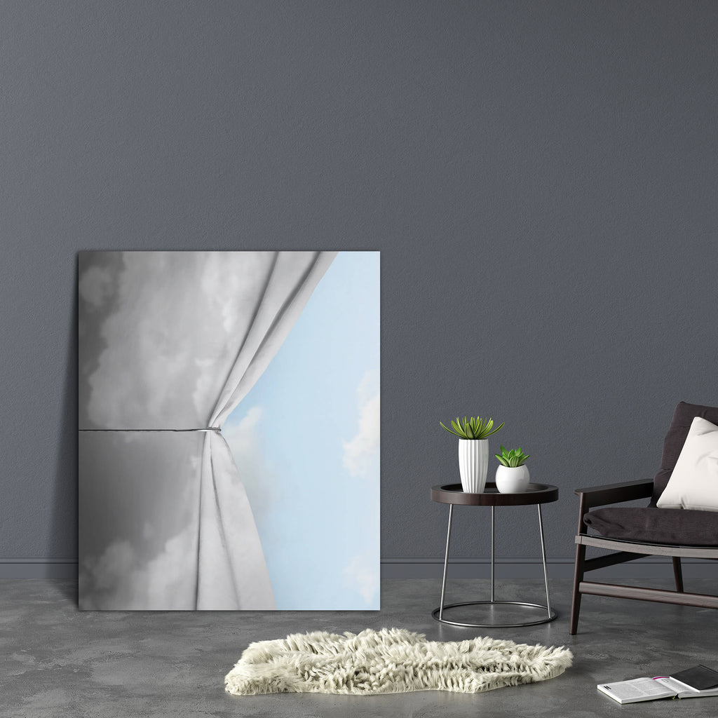 Surreal Artwork D3 Canvas Painting Synthetic Frame-Paintings MDF Framing-AFF_FR-IC 5001914 IC 5001914, Abstract Expressionism, Abstracts, Art and Paintings, Conceptual, Decorative, Fantasy, Realism, Semi Abstract, Surrealism, Metallic, surreal, artwork, d3, canvas, painting, synthetic, frame, abstract, art, artistic, beautiful, blue, cloud, colorful, concept, creativity, curtain, decoration, detail, fabric, fold, gray, grey, hook, idea, illustrative, inventive, light, metal, mind, opened, psychology, sky, s