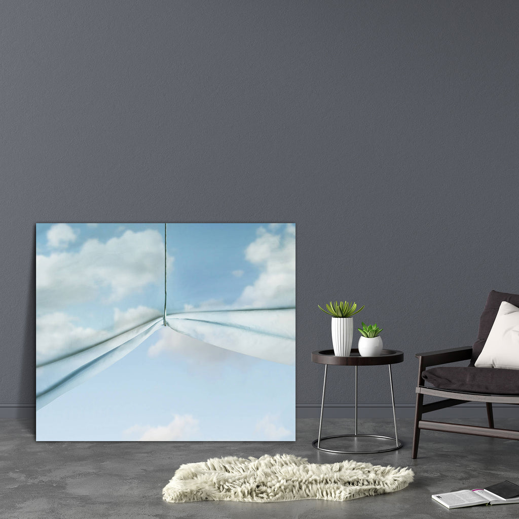 Surreal Artwork D4 Canvas Painting Synthetic Frame-Paintings MDF Framing-AFF_FR-IC 5001915 IC 5001915, Abstract Expressionism, Abstracts, Art and Paintings, Conceptual, Decorative, Fantasy, Realism, Semi Abstract, Surrealism, Metallic, surreal, artwork, d4, canvas, painting, synthetic, frame, abstract, art, artistic, beautiful, blue, cloud, colorful, concept, creativity, curtain, decoration, detail, fabric, fold, hook, horizontal, idea, illustrative, inventive, light, metal, mind, opened, psychology, sky, s