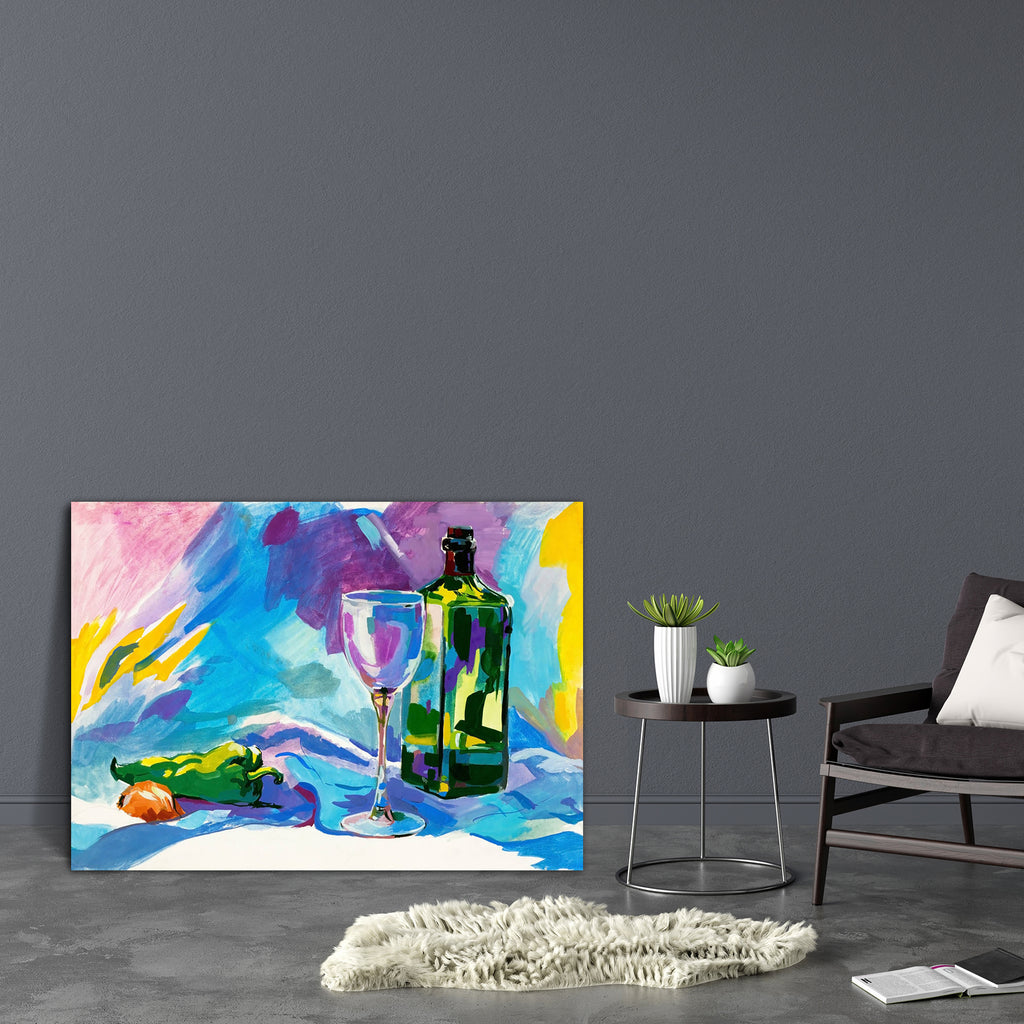 Abstract Still Life Canvas Painting Synthetic Frame - Paintings MDF Framing - ArtzFolio.com