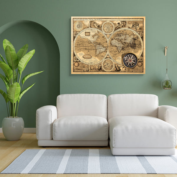 1626 Old Map Canvas Painting Synthetic Frame-Paintings MDF Framing-AFF_FR-IC 5001929 IC 5001929, Abstract Expressionism, Abstracts, African, American, Ancient, Art and Paintings, Asian, Decorative, Historical, Maps, Medieval, Patterns, Retro, Semi Abstract, Vintage, 1626, old, map, canvas, painting, for, bedroom, living, room, engineered, wood, frame, world, antique, of, the, abstract, africa, america, art, asia, atlantic, atlas, australia, background, border, burnt, color, dirty, earth, europe, geography, 
