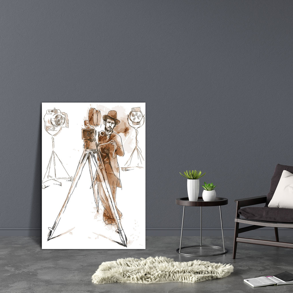 Man Behind The Camera D1 Canvas Painting Synthetic Frame-Paintings MDF Framing-AFF_FR-IC 5001944 IC 5001944, Ancient, Art and Paintings, Black and White, Cinema, Drawing, Education, Fine Art Reprint, Historical, Illustrations, Medieval, Movies, Paintings, Retro, Schools, Sketches, Television, TV Series, Universities, Vintage, White, Wooden, man, behind, the, camera, d1, canvas, painting, synthetic, frame, academic, actor, antique, archaic, artistic, artwork, authentic, cameraman, classical, cool, guy, craft