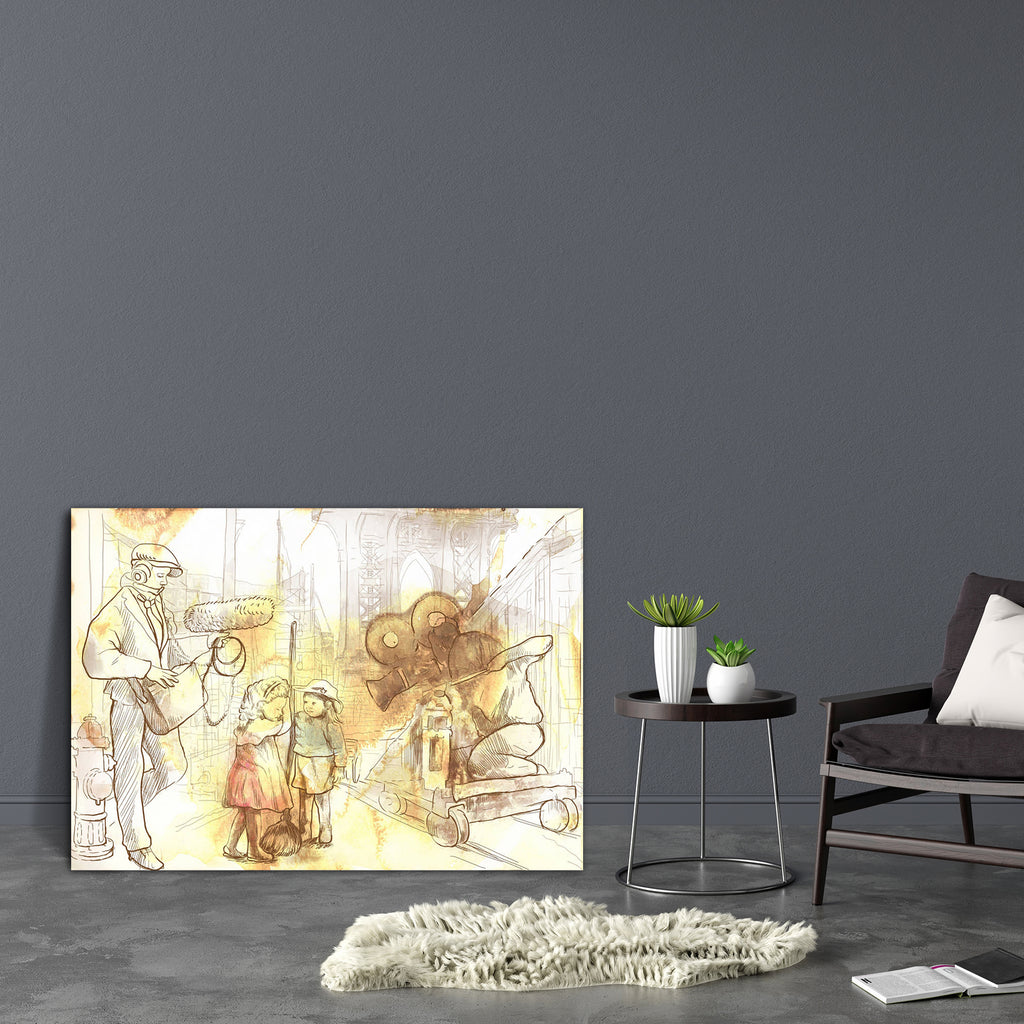 Film Making Crew On The Street Canvas Painting Synthetic Frame-Paintings MDF Framing-AFF_FR-IC 5001947 IC 5001947, Ancient, Art and Paintings, Baby, Children, Cinema, Drawing, Education, Historical, Illustrations, Kids, Medieval, Movies, Paintings, People, Retro, Schools, Sketches, Television, TV Series, Universities, Vintage, Wooden, film, making, crew, on, the, street, canvas, painting, synthetic, frame, academic, actors, antique, archaic, artistic, artwork, authentic, boy, and, girl, camera, cameraman, c