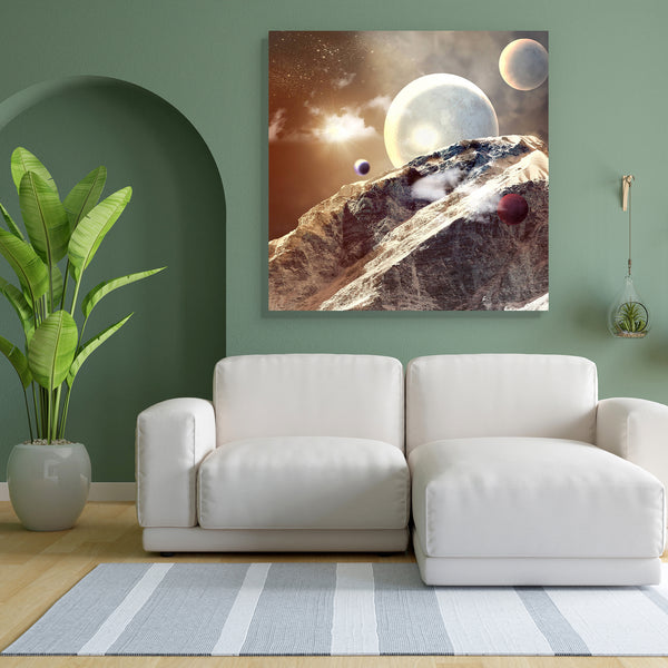 Planets In Fantastic Space D1 Canvas Painting Synthetic Frame-Paintings MDF Framing-AFF_FR-IC 5001951 IC 5001951, Abstract Expressionism, Abstracts, Art and Paintings, Astrology, Astronomy, Cosmology, Fantasy, Horoscope, Illustrations, Nature, Photography, Scenic, Science Fiction, Semi Abstract, Space, Stars, Sun Signs, Zodiac, planets, in, fantastic, d1, canvas, painting, for, bedroom, living, room, engineered, wood, frame, abstract, alien, andromeda, art, artwork, astrophotography, blue, bright, celestial