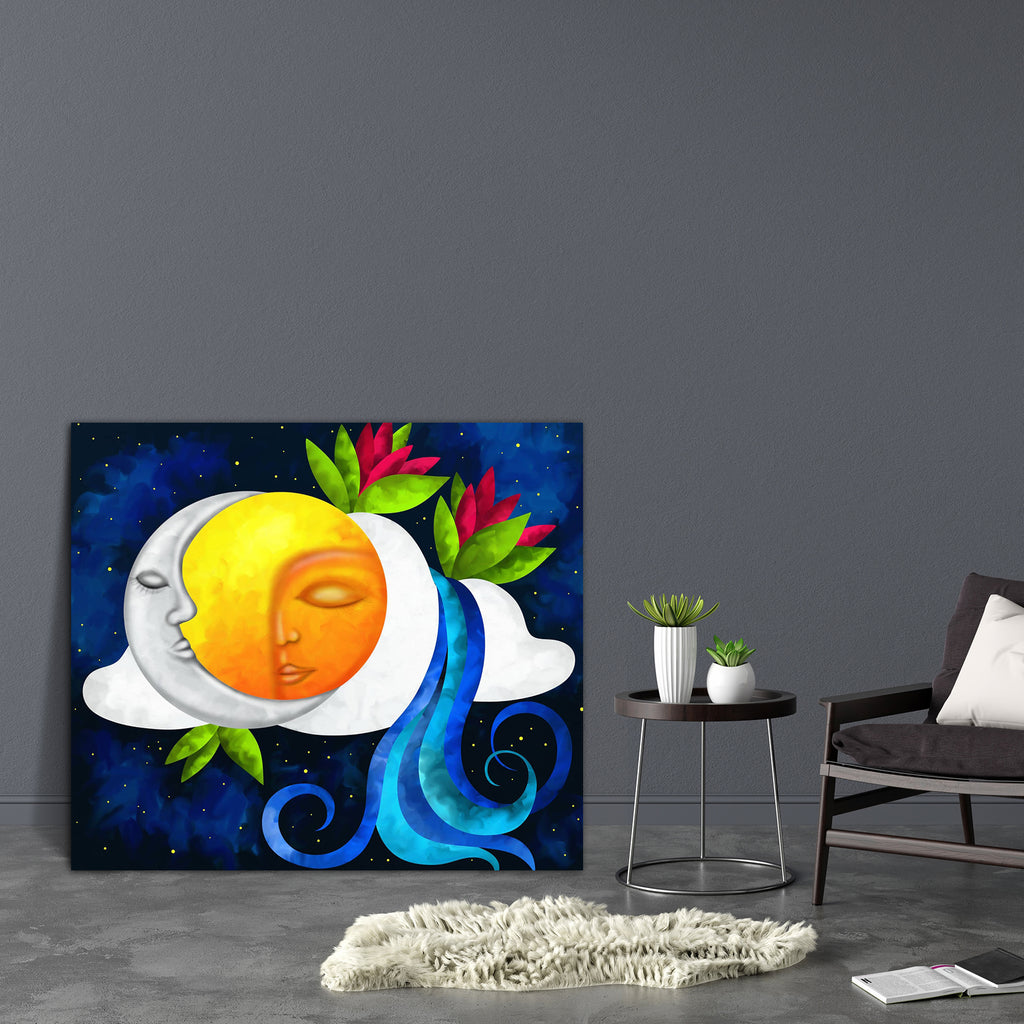 Sun & Moon Canvas Painting Synthetic Frame-Paintings MDF Framing-AFF_FR-IC 5001953 IC 5001953, Abstract Expressionism, Abstracts, Semi Abstract, sun, moon, canvas, painting, synthetic, frame, abstract, background, artzfolio, wall decor for living room, wall frames for living room, frames for living room, wall art, canvas painting, wall frame, scenery, panting, paintings for living room, framed wall art, wall painting, scenery painting, framed wall painting, scenery for wall with frames, wall art for living 