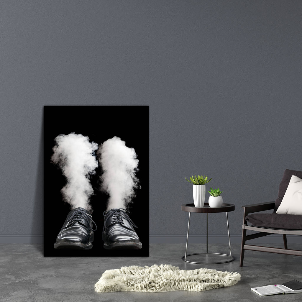 Business Man Canvas Painting Synthetic Frame-Paintings MDF Framing-AFF_FR-IC 5001956 IC 5001956, Black, Black and White, Business, Comedy, Humor, Humour, Space, man, canvas, painting, synthetic, frame, clothing, concept, disappear, empty, fog, idea, illusion, leather, magic, missing, mystery, nobody, objects, odor, person, perspiration, poof, problem, shoe, shoes, smell, smelly, smoke, smoking, spell, spooky, steam, steamy, stink, witchcraft, artzfolio, wall decor for living room, wall frames for living roo
