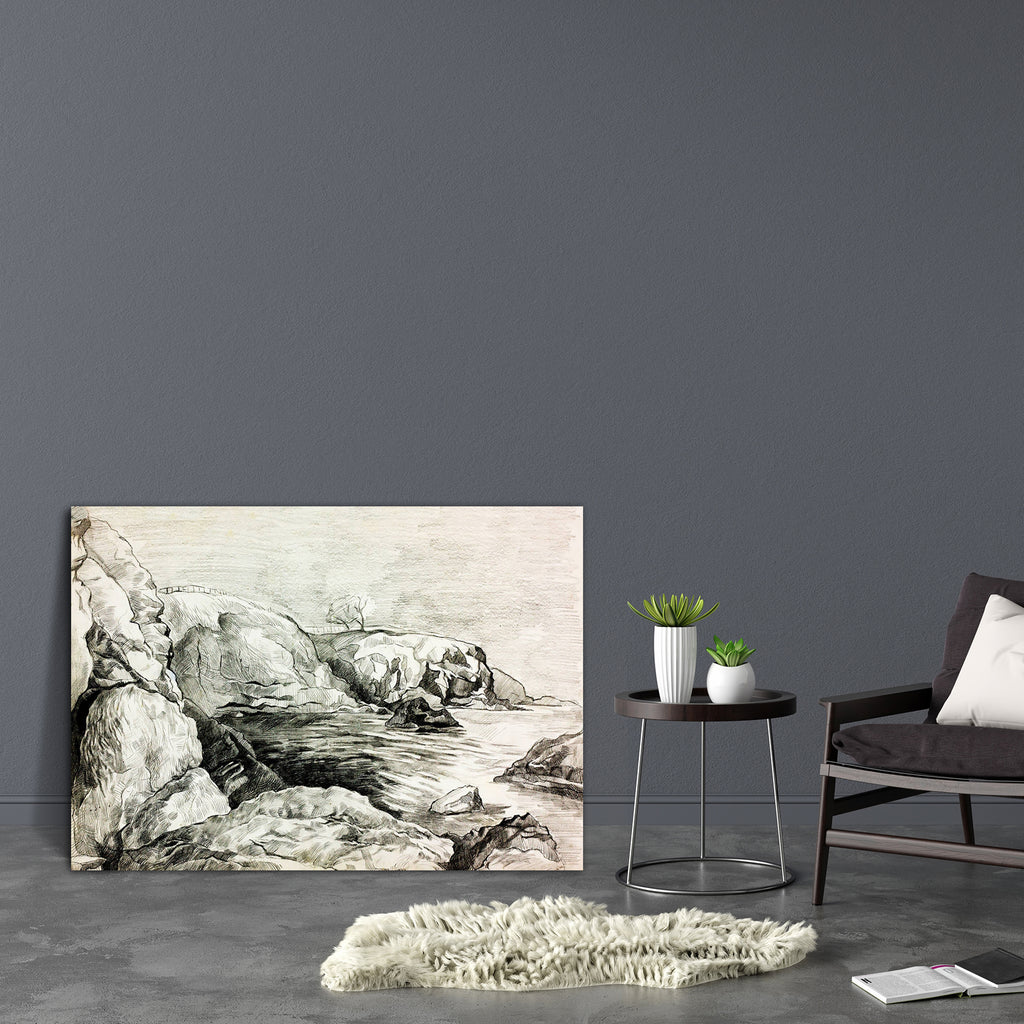 Quiet Lake Canvas Painting Synthetic Frame-Paintings MDF Framing-AFF_FR-IC 5001959 IC 5001959, Abstract Expressionism, Abstracts, Art and Paintings, Drawing, Illustrations, Landscapes, Nature, Paintings, Scenic, Semi Abstract, Signs, Signs and Symbols, Sketches, Sunrises, Sunsets, Wooden, quiet, lake, canvas, painting, synthetic, frame, abstract, art, artist, artistic, autumn, background, bay, beach, beautiful, blue, clouds, colorful, colors, dawn, design, dusk, evening, forest, grass, green, illustration, 