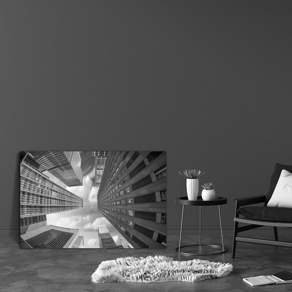 City Skyscrapers in a Fisheye Canvas Painting Synthetic Frame-Paintings MDF Framing-AFF_FR-IC 5001971 IC 5001971, American, Architecture, Automobiles, Business, Cities, City Views, Landmarks, Minimalism, Modern Art, Perspective, Places, Skylines, Transportation, Travel, Urban, Vehicles, city, skyscrapers, in, a, fisheye, canvas, painting, synthetic, frame, americas, apple, avenue, big, building, buildings, cityscape, day, destination, financial, floors, high, large, location, manhattan, metropolis, metropol