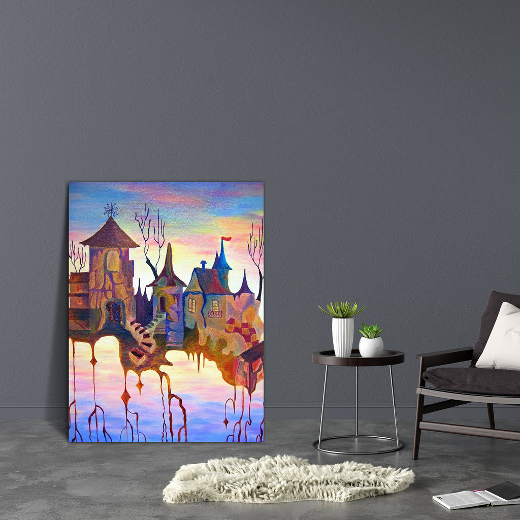 Dream City In The Sky Canvas Painting Synthetic Frame-Paintings MDF Framing-AFF_FR-IC 5001985 IC 5001985, Abstract Expressionism, Abstracts, Art and Paintings, Baby, Children, Cities, City Views, Drawing, Fantasy, Kids, Modern Art, Paintings, Semi Abstract, Signs, Signs and Symbols, Sunsets, dream, city, in, the, sky, canvas, painting, synthetic, frame, art, beautiful, building, child, decor, design, green, modern, original, purple, street, summer, sunset, artzfolio, wall decor for living room, wall frames 