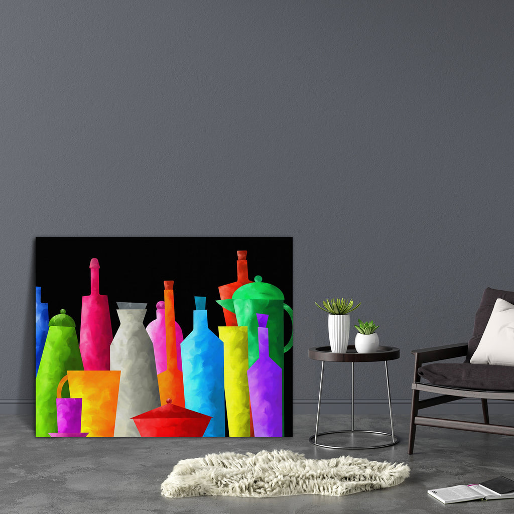 Colored Bottles D1 Canvas Painting Synthetic Frame-Paintings MDF Framing-AFF_FR-IC 5002000 IC 5002000, Abstract Expressionism, Abstracts, Semi Abstract, colored, bottles, d1, canvas, painting, synthetic, frame, abstract, background, artzfolio, wall decor for living room, wall frames for living room, frames for living room, wall art, canvas painting, wall frame, scenery, panting, paintings for living room, framed wall art, wall painting, scenery painting, framed wall painting, scenery for wall with frames, w