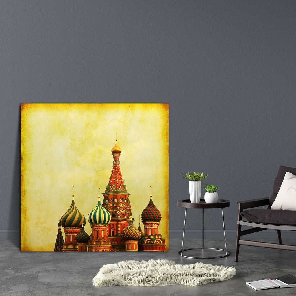Saint Basil Cathedral At Red Square, Moscow Russia Canvas Painting Synthetic Frame-Paintings MDF Framing-AFF_FR-IC 5002003 IC 5002003, Architecture, Christianity, Cities, City Views, Culture, Ethnic, Jesus, Religion, Religious, Retro, Russian, Traditional, Tribal, World Culture, saint, basil, cathedral, at, red, square, moscow, russia, canvas, painting, synthetic, frame, antique, background, blue, brick, building, capital, church, city, damaged, day, dirty, effect, europe, famous, grunge, kremlin, museum, n