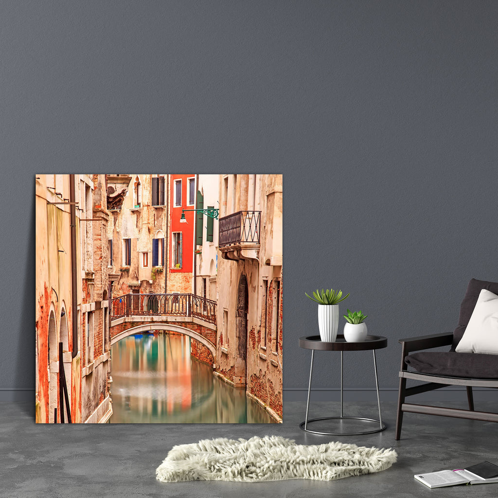 Venice Bridge On Water Canal Canvas Painting Synthetic Frame-Paintings MDF Framing-AFF_FR-IC 5002022 IC 5002022, Ancient, Architecture, Arrows, Automobiles, Baroque, Cities, City Views, Culture, Ethnic, Historical, Holidays, Italian, Landmarks, Landscapes, Medieval, Photography, Places, Rococo, Scenic, Traditional, Transportation, Travel, Tribal, Urban, Vehicles, Vintage, World Culture, venice, bridge, on, water, canal, canvas, painting, synthetic, frame, brick, building, city, cityscape, destination, empty