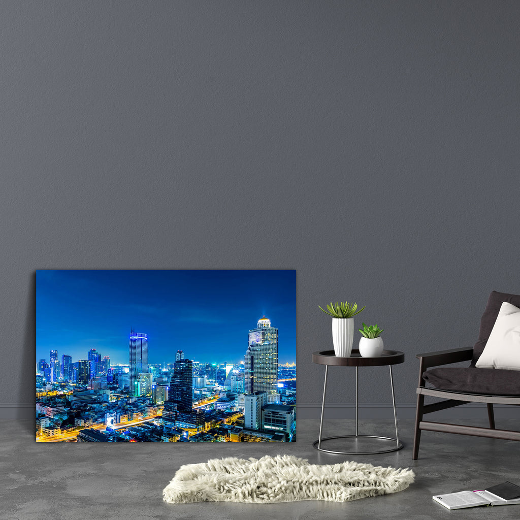 Landscape Bangkok City, Thailand Canvas Painting Synthetic Frame-Paintings MDF Framing-AFF_FR-IC 5002051 IC 5002051, Architecture, Asian, Automobiles, Boats, Business, Cities, City Views, Landmarks, Landscapes, Modern Art, Nautical, Places, Scenic, Space, Sports, Transportation, Travel, Urban, Vehicles, landscape, bangkok, city, thailand, canvas, painting, synthetic, frame, asia, blue, boat, bridge, building, capital, center, cityscape, construction, downtown, highrise, hotel, illumination, landmark, light,