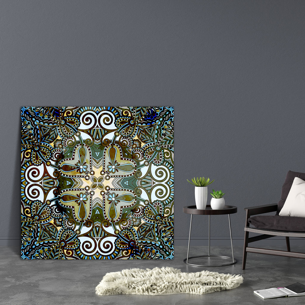 Floral Paisley Bandanna D4 Canvas Painting Synthetic Frame-Paintings MDF Framing-AFF_FR-IC 5002068 IC 5002068, Abstract Expressionism, Abstracts, Art and Paintings, Botanical, Culture, Ethnic, Fashion, Floral, Flowers, Hand Drawn, Illustrations, Nature, Paisley, Patterns, Persian, Pets, Retro, Semi Abstract, Signs, Signs and Symbols, Traditional, Tribal, World Culture, bandanna, d4, canvas, painting, synthetic, frame, abstract, art, artistic, background, border, carpet, cotton, cushion, decoration, design, 