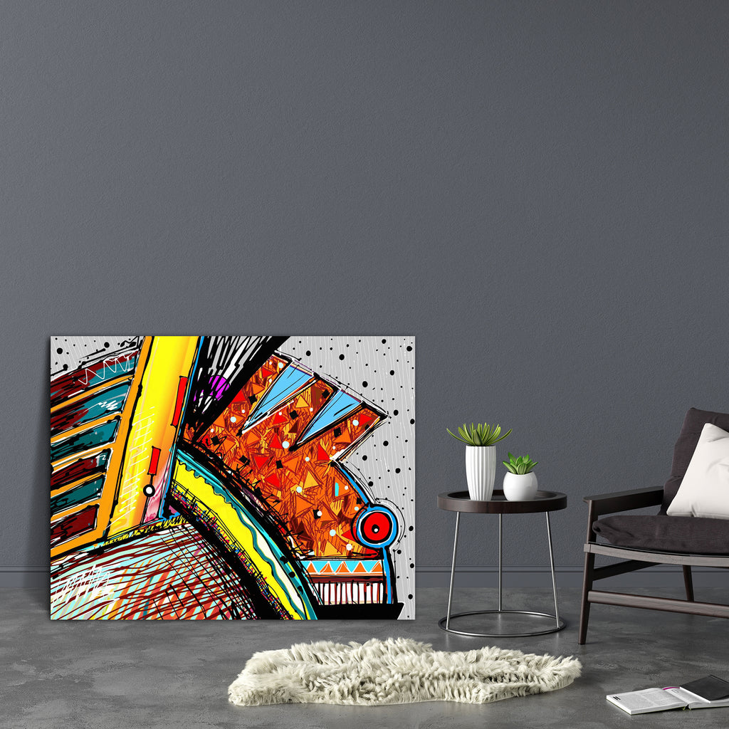 Abstract Art Work D2 Canvas Painting Synthetic Frame - Paintings MDF Framing - ArtzFolio.com