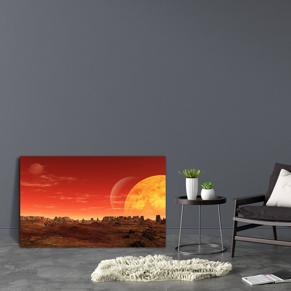 Alien Planet Canvas Painting Synthetic Frame-Paintings MDF Framing-AFF_FR-IC 5002120 IC 5002120, Astronomy, Cosmology, Fantasy, Illustrations, Landscapes, Mountains, Nature, Scenic, Science Fiction, Space, alien, planet, canvas, painting, synthetic, frame, atmosphere, background, bizarre, clouds, environment, fiction, futuristic, heaven, illusion, illustrated, illustration, landscape, lunar, moon, mountain, mystery, outdoor, red, rock, science, sky, view, wallpaper, world, artzfolio, wall decor for living r