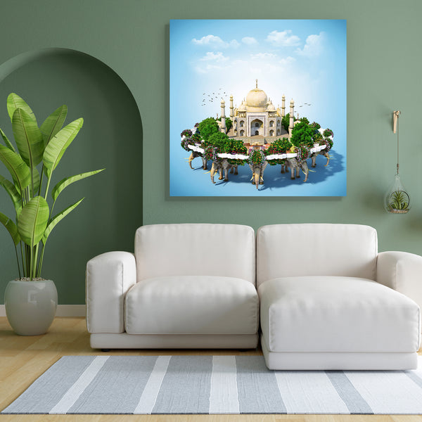 Taj Mahal D3 Canvas Painting Synthetic Frame-Paintings MDF Framing-AFF_FR-IC 5002121 IC 5002121, Architecture, Asian, Automobiles, Botanical, Culture, Ethnic, Floral, Flowers, Holidays, Illustrations, Indian, Love, Maps, Nature, Romance, Signs, Signs and Symbols, Symbols, Traditional, Transportation, Travel, Tribal, Vehicles, World Culture, taj, mahal, d3, canvas, painting, for, bedroom, living, room, engineered, wood, frame, tajmahal, adventure, arch, asia, attraction, background, blue, booking, bright, cl