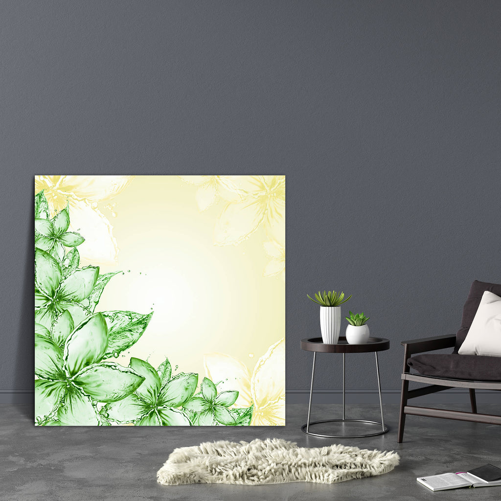 Abstract Romantic Flowers Canvas Painting Synthetic Frame - Paintings MDF Framing - ArtzFolio.com