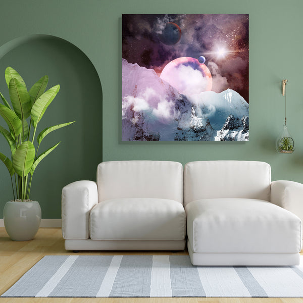 Planets In Fantasy Space D1 Canvas Painting Synthetic Frame-Paintings MDF Framing-AFF_FR-IC 5002164 IC 5002164, Abstract Expressionism, Abstracts, Art and Paintings, Astrology, Astronomy, Cosmology, Fantasy, Horoscope, Illustrations, Nature, Photography, Scenic, Science Fiction, Semi Abstract, Space, Stars, Sun Signs, Zodiac, planets, in, d1, canvas, painting, for, bedroom, living, room, engineered, wood, frame, abstract, alien, andromeda, art, artwork, astrophotography, blue, bright, celestial, clouds, cos
