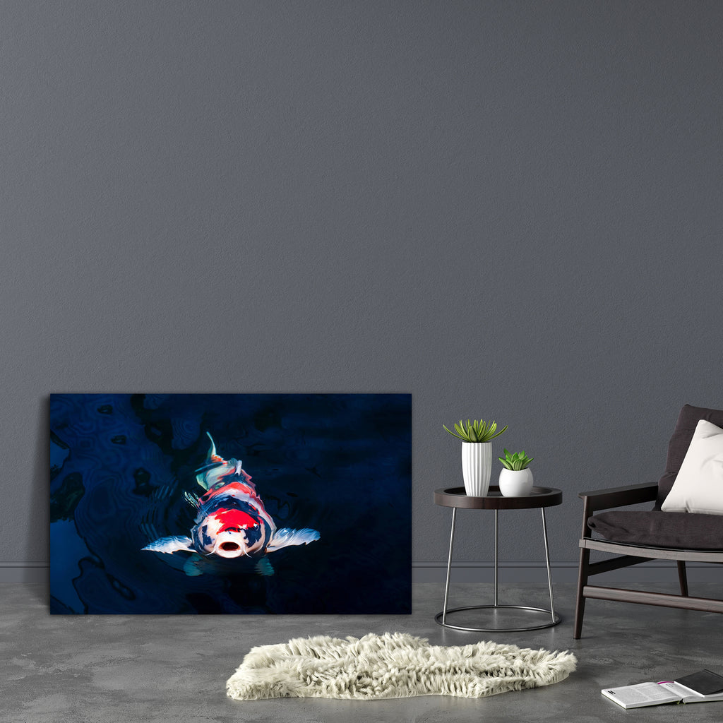 Koi Fish Swimming In The Pond Canvas Painting Synthetic Frame-Paintings MDF Framing-AFF_FR-IC 5002180 IC 5002180, Animals, Asian, Black, Black and White, Chinese, Cuisine, Culture, Ethnic, Food, Food and Beverage, Food and Drink, Hobbies, Japanese, Landscapes, Nature, Pets, Scenic, Traditional, Tribal, Tropical, White, Wildlife, World Culture, koi, fish, swimming, in, the, pond, canvas, painting, synthetic, frame, animal, aquatic, background, beautiful, carp, china, colorful, decor, fancy, feeding, fortune,