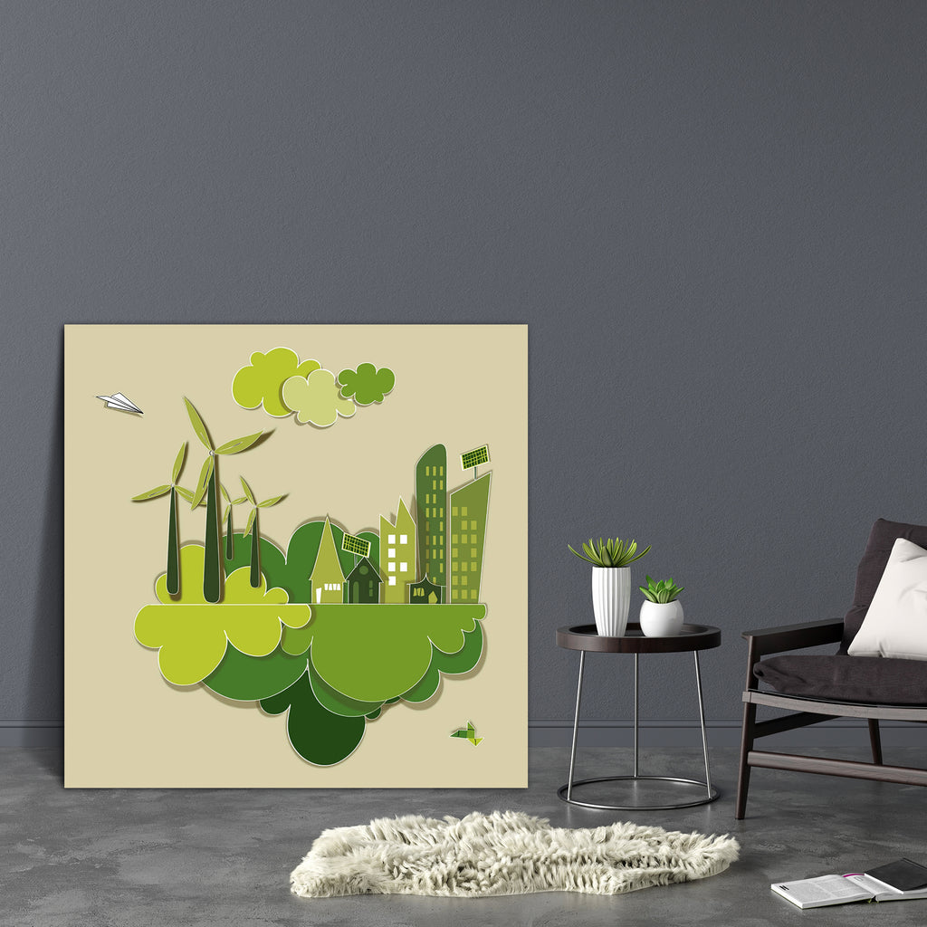 Ecology Town Canvas Painting Synthetic Frame-Paintings MDF Framing-AFF_FR-IC 5002209 IC 5002209, Abstract Expressionism, Abstracts, Astronomy, Black and White, Cities, City Views, Cosmology, Digital, Digital Art, Drawing, Futurism, Graphic, Illustrations, Maps, Modern Art, Semi Abstract, Signs, Signs and Symbols, Space, White, ecology, town, canvas, painting, synthetic, frame, recycle, sustainability, sustainable, development, gradient, ecological, recycling, ecologic, abstract, alternative, artistic, backg