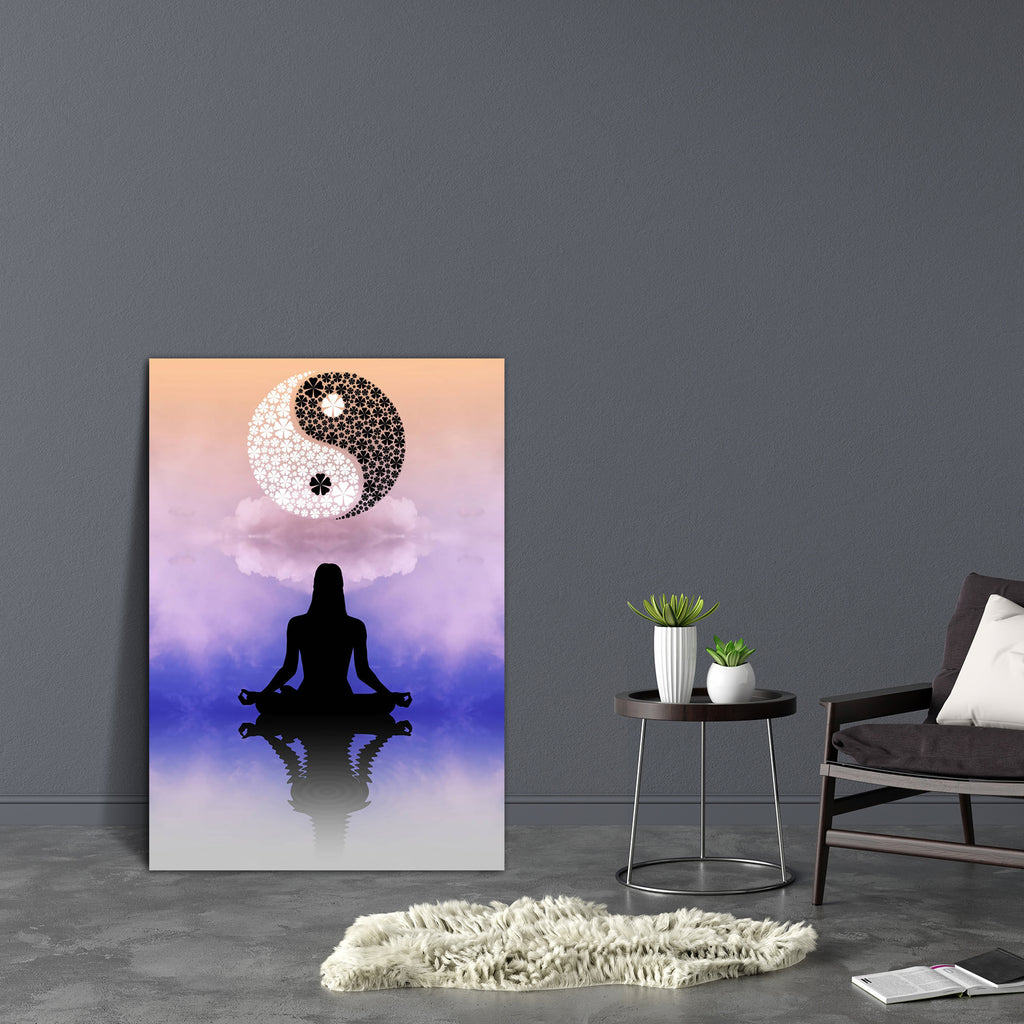 Yin Yang Canvas Painting Synthetic Frame-Paintings MDF Framing-AFF_FR-IC 5002242 IC 5002242, Abstract Expressionism, Abstracts, Art and Paintings, Asian, Black, Black and White, Botanical, Buddhism, Chinese, Circle, Culture, Ethnic, Floral, Flowers, Illustrations, Japanese, Nature, Religion, Religious, Semi Abstract, Signs, Signs and Symbols, Spiritual, Symbols, Taoism, Traditional, Tribal, White, World Culture, yin, yang, canvas, painting, synthetic, frame, symbol, abstract, art, asia, buddhist, china, col