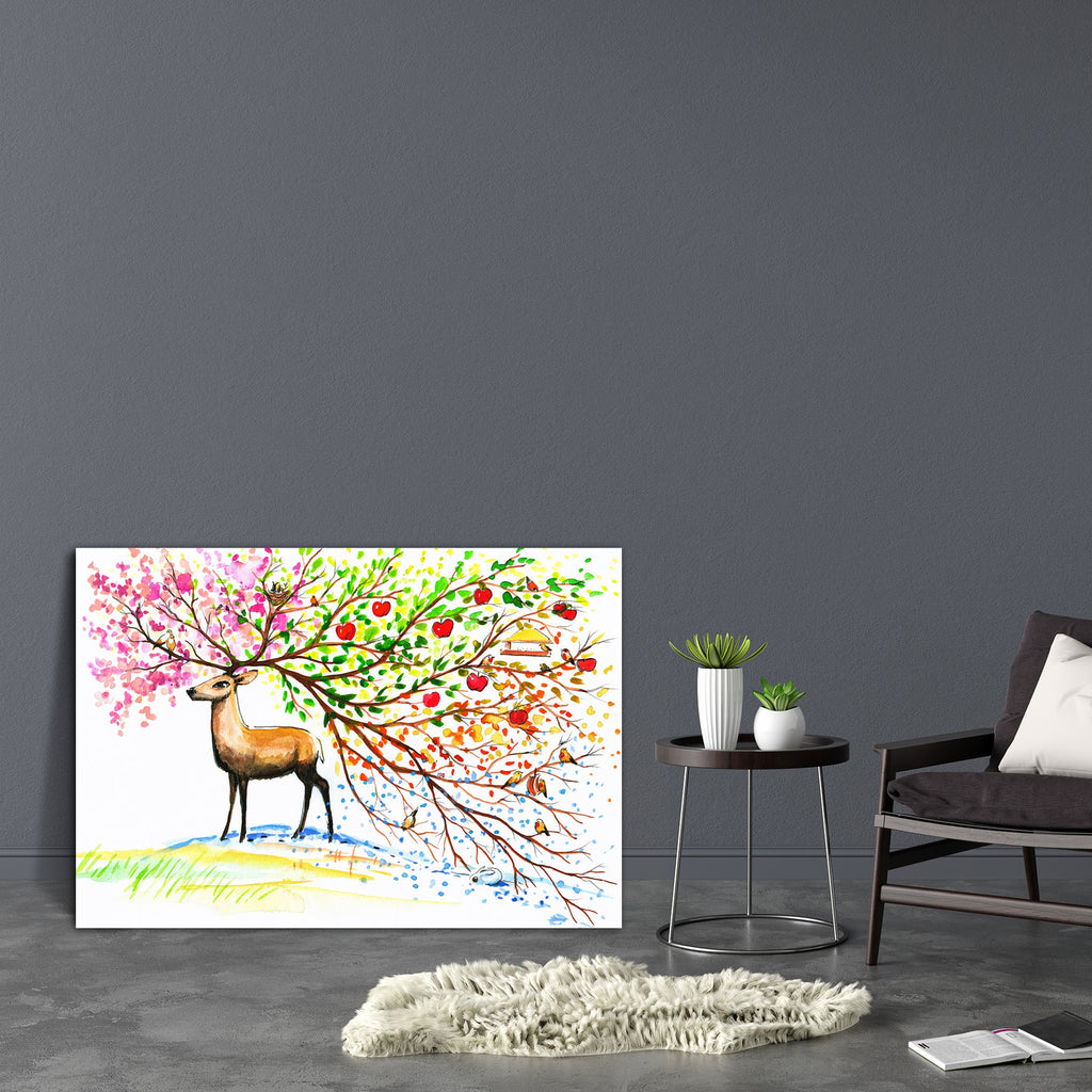 Brown Deer With Beautiful Horn Canvas Painting Synthetic Frame-Paintings MDF Framing-AFF_FR-IC 5002245 IC 5002245, Animals, Animated Cartoons, Art and Paintings, Birds, Black and White, Botanical, Caricature, Cartoons, Floral, Flowers, Illustrations, Landscapes, Nature, Paintings, Scenic, Seasons, Signs, Signs and Symbols, Watercolour, White, brown, deer, with, beautiful, horn, canvas, painting, synthetic, frame, four, animal, apple, art, autumn, background, beauty, bird, bloom, blossom, branch, cartoon, co