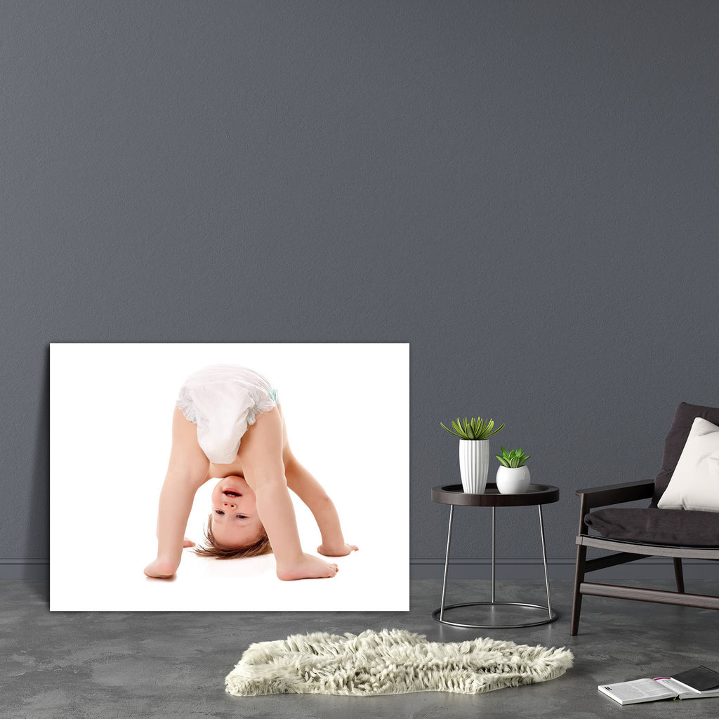 Funny Playing Baby Standing On His Head Canvas Painting Synthetic Frame-Paintings MDF Framing-AFF_FR-IC 5002259 IC 5002259, Asian, Baby, Black and White, Children, Kids, White, funny, playing, standing, on, his, head, canvas, painting, synthetic, frame, diaper, diapers, nappy, babies, active, adorable, boy, care, caucasian, child, childhood, cute, emotion, fun, growth, happy, healthcare, healthy, infant, isolated, kid, learning, little, pleasure, small, smiling, studio, sweet, toddler, artzfolio, wall decor
