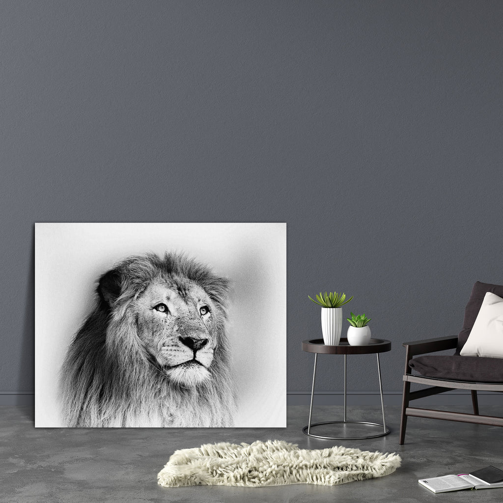 Striking Black & White Lion Canvas Painting Synthetic Frame-Paintings MDF Framing-AFF_FR-IC 5002298 IC 5002298, African, Ancient, Animals, Art and Paintings, Black, Black and White, Books, Drawing, Historical, Illustrations, Individuals, Medieval, Nature, Portraits, Scenic, Vintage, White, striking, lion, canvas, painting, synthetic, frame, drawings, and, lions, cat, africa, animal, art, artistic, backdrop, background, book, card, close, up, closeup, concept, cover, effect, face, illustration, image, mammal