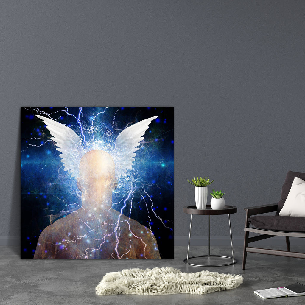 Man's Head With Stars & Clouds Canvas Painting Synthetic Frame-Paintings MDF Framing-AFF_FR-IC 5002309 IC 5002309, Abstract Expressionism, Abstracts, Art and Paintings, Astronomy, Cosmology, Digital, Digital Art, Futurism, Graphic, Illustrations, Inspirational, Memories, Motivation, Motivational, Nature, Religion, Religious, Scenic, Science Fiction, Semi Abstract, Signs, Signs and Symbols, Space, Spiritual, Stars, Symbols, man's, head, with, clouds, canvas, painting, synthetic, frame, abstract, art, backgro