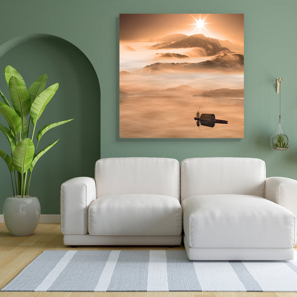 Chinese Landscape D2 Canvas Painting Synthetic Frame-Paintings MDF Framing-AFF_FR-IC 5002317 IC 5002317, Abstract Expressionism, Abstracts, Art and Paintings, Asian, Black, Black and White, Boats, Chinese, Countries, Culture, Drawing, Ethnic, God Ram, Hinduism, Landscapes, Mountains, Nature, Nautical, Paintings, Panorama, Scenic, Seasons, Semi Abstract, Signs, Signs and Symbols, Traditional, Tribal, White, Wooden, World Culture, landscape, d2, canvas, painting, for, bedroom, living, room, engineered, wood, 