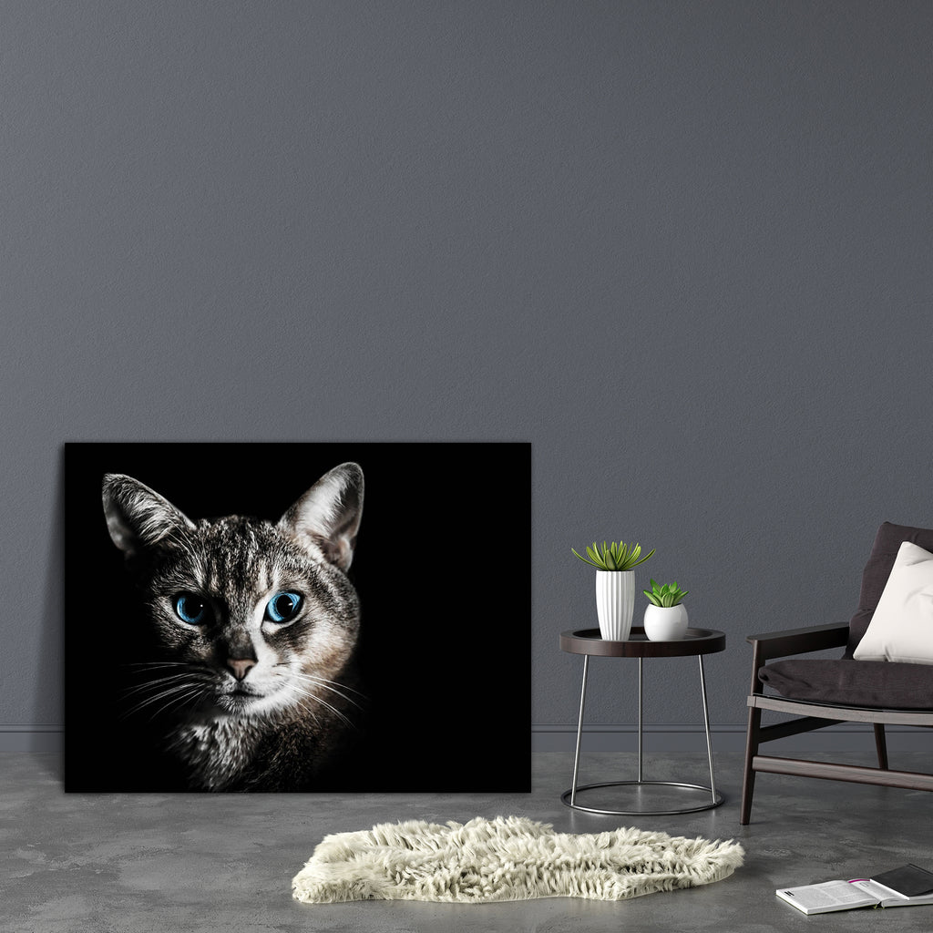 Cat Portrait D1 Canvas Painting Synthetic Frame-Paintings MDF Framing-AFF_FR-IC 5002323 IC 5002323, Animals, Black, Black and White, Calligraphy, Individuals, Nature, Pets, Portraits, Scenic, Space, Text, cat, portrait, d1, canvas, painting, synthetic, frame, adorable, animal, attentive, background, beautiful, blue, breed, british, close, up, closeup, copy, copyspace, creature, cute, domestic, eyes, face, feline, furry, gray, grey, head, isolated, kitten, kitty, look, looking, lovely, mammal, mustache, muzz