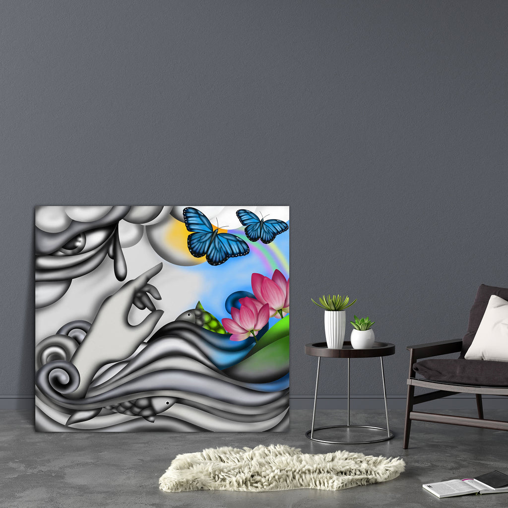 Colorful Butterflies & Rainbow Canvas Painting Synthetic Frame-Paintings MDF Framing-AFF_FR-IC 5002363 IC 5002363, Abstract Expressionism, Abstracts, Semi Abstract, colorful, butterflies, rainbow, canvas, painting, synthetic, frame, abstract, background, artzfolio, wall decor for living room, wall frames for living room, frames for living room, wall art, canvas painting, wall frame, scenery, panting, paintings for living room, framed wall art, wall painting, scenery painting, framed wall painting, scenery f