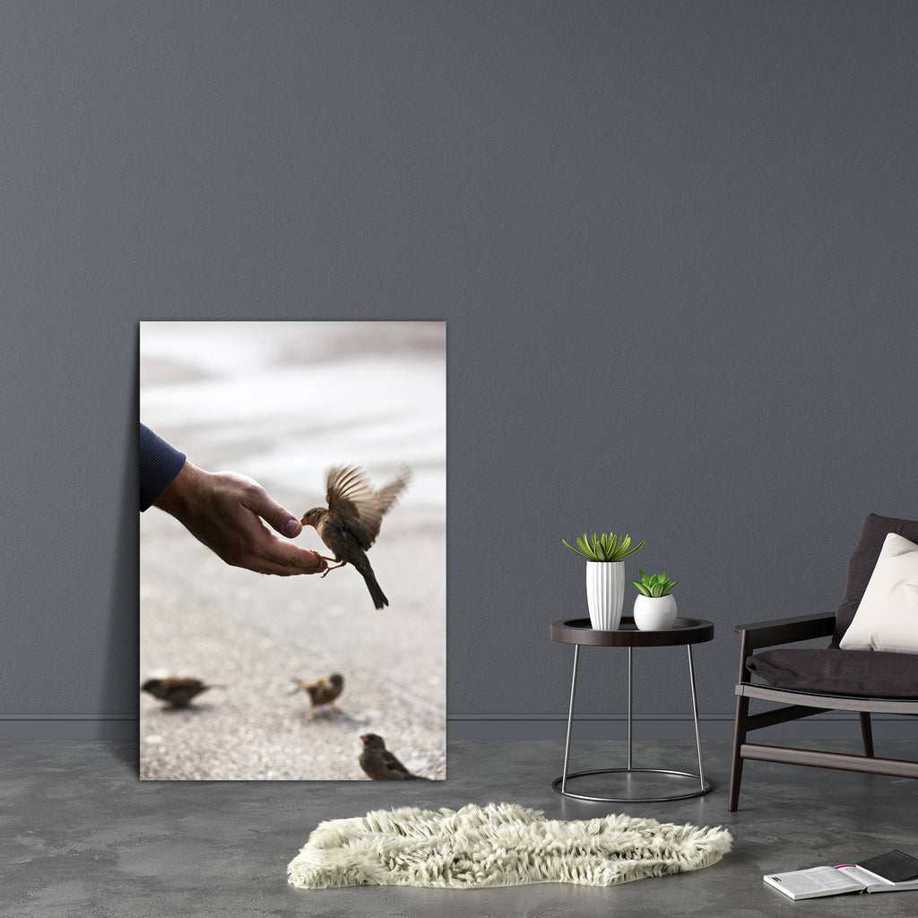 Bird Feeding Hand Canvas Painting Synthetic Frame-Paintings MDF Framing-AFF_FR-IC 5002372 IC 5002372, Animals, Arrows, Birds, Urban, bird, feeding, hand, canvas, painting, synthetic, frame, concept, help, sharing, helping, caring, sparrow, hands, responsibility, care, freedom, sparrows, affectionate, animal, asphalt, assistance, bait, beak, begging, behavior, communication, cute, dependence, eat, environmental, protection, feather, feed, finger, flapping, flying, friendship, greed, hungry, near, poverty, sa