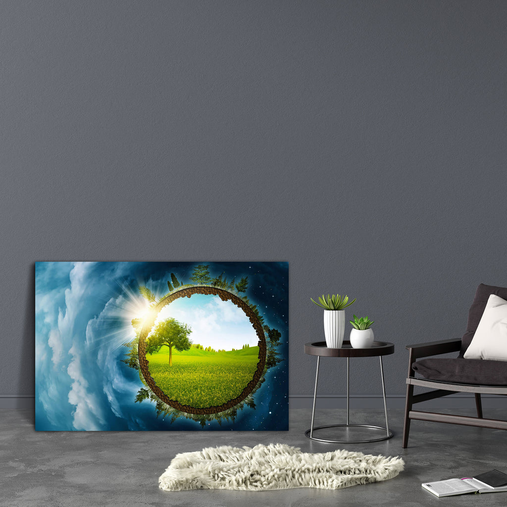 Abstract Environmental Art Canvas Painting Synthetic Frame - Paintings MDF Framing - ArtzFolio.com
