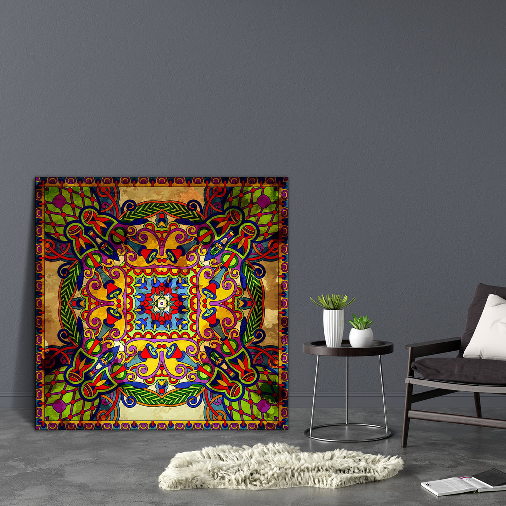 Floral Paisley Bandanna D8 Canvas Painting Synthetic Frame-Paintings MDF Framing-AFF_FR-IC 5002408 IC 5002408, Abstract Expressionism, Abstracts, Art and Paintings, Botanical, Culture, Ethnic, Fashion, Floral, Flowers, Hand Drawn, Illustrations, Nature, Paisley, Patterns, Persian, Pets, Retro, Semi Abstract, Signs, Signs and Symbols, Traditional, Tribal, World Culture, bandanna, d8, canvas, painting, synthetic, frame, abstract, art, artistic, background, border, carpet, cotton, cushion, decoration, design, 