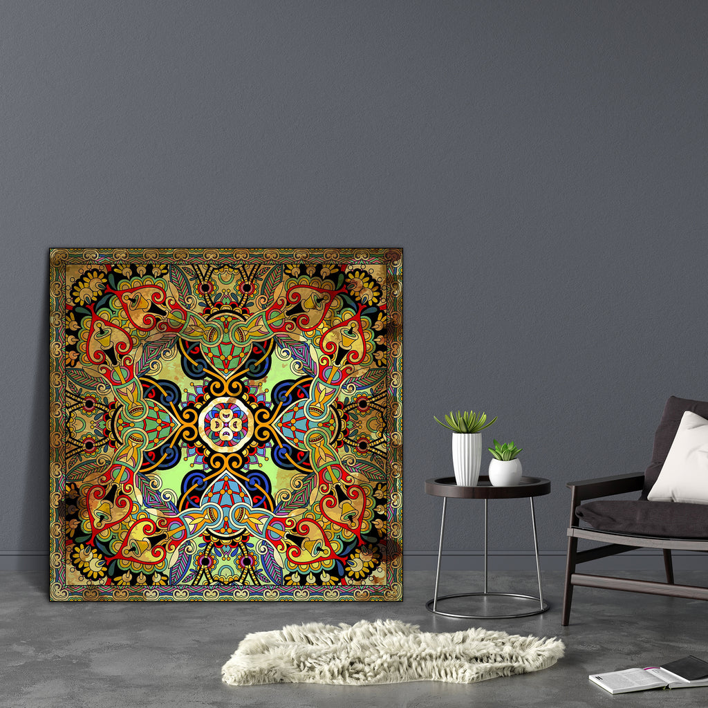 Floral Paisley Bandanna D14 Canvas Painting Synthetic Frame-Paintings MDF Framing-AFF_FR-IC 5002414 IC 5002414, Abstract Expressionism, Abstracts, Art and Paintings, Botanical, Culture, Ethnic, Fashion, Floral, Flowers, Hand Drawn, Illustrations, Nature, Paisley, Patterns, Persian, Pets, Retro, Semi Abstract, Signs, Signs and Symbols, Traditional, Tribal, World Culture, bandanna, d14, canvas, painting, synthetic, frame, abstract, art, artistic, background, border, carpet, cotton, cushion, decoration, design