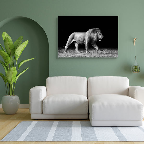 Lion D2 Canvas Painting Synthetic Frame-Paintings MDF Framing-AFF_FR-IC 5002418 IC 5002418, African, Animals, Black and White, Nature, Scenic, White, Wildlife, lion, d2, canvas, painting, for, bedroom, living, room, engineered, wood, frame, africa, animal, big, five, black, and, carnivore, cat, dangerous, east, endangered, environment, feline, hunter, kenya, king, large, leader, lioness, majestic, mammal, monochrome, national, park, natural, outdoors, predator, reserve, safari, savanna, wild, wilderness, ar