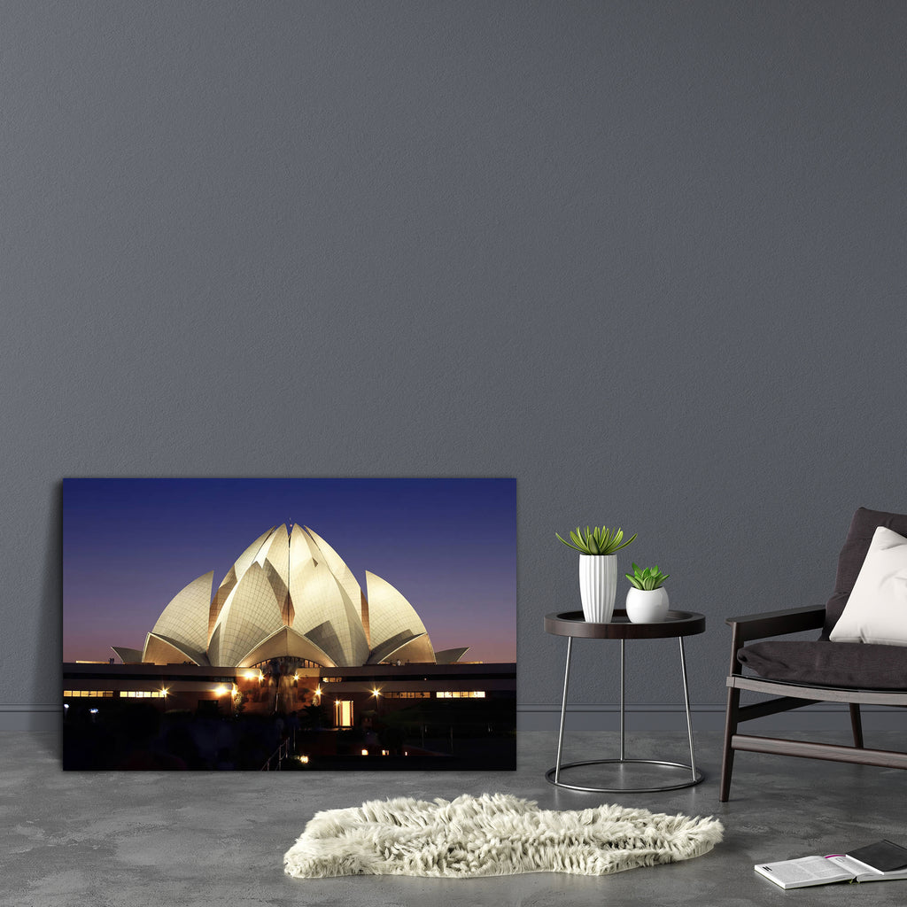 Lotus Temple Delhi India Canvas Painting Synthetic Frame-Paintings MDF Framing-AFF_FR-IC 5002439 IC 5002439, Architecture, Bahá'í, Black and White, Botanical, Floral, Flowers, Indian, Modern Art, Nature, Religion, Religious, Signs, Signs and Symbols, Spiritual, Symbols, White, lotus, temple, delhi, india, canvas, painting, synthetic, frame, bahai, beautiful, belief, building, church, dark, design, evening, faith, flower, god, grand, house, huge, light, modern, new, night, outdoor, peace, place, pray, prayer