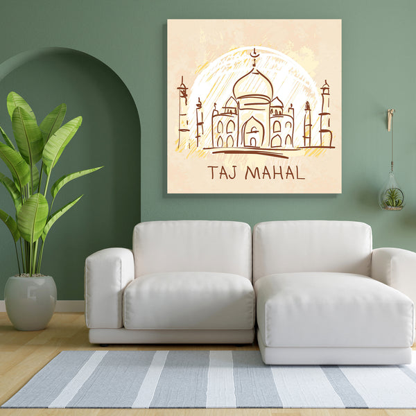 Taj Mahal Agra India D3 Canvas Painting Synthetic Frame-Paintings MDF Framing-AFF_FR-IC 5002453 IC 5002453, Allah, Arabic, Architecture, Art and Paintings, Asian, Automobiles, Black and White, Culture, Ethnic, Hinduism, Icons, Illustrations, Indian, Islam, Landmarks, Places, Religion, Religious, Signs and Symbols, Sketches, Symbols, Traditional, Transportation, Travel, Tribal, Vehicles, White, World Culture, taj, mahal, agra, india, d3, canvas, painting, for, bedroom, living, room, engineered, wood, frame, 
