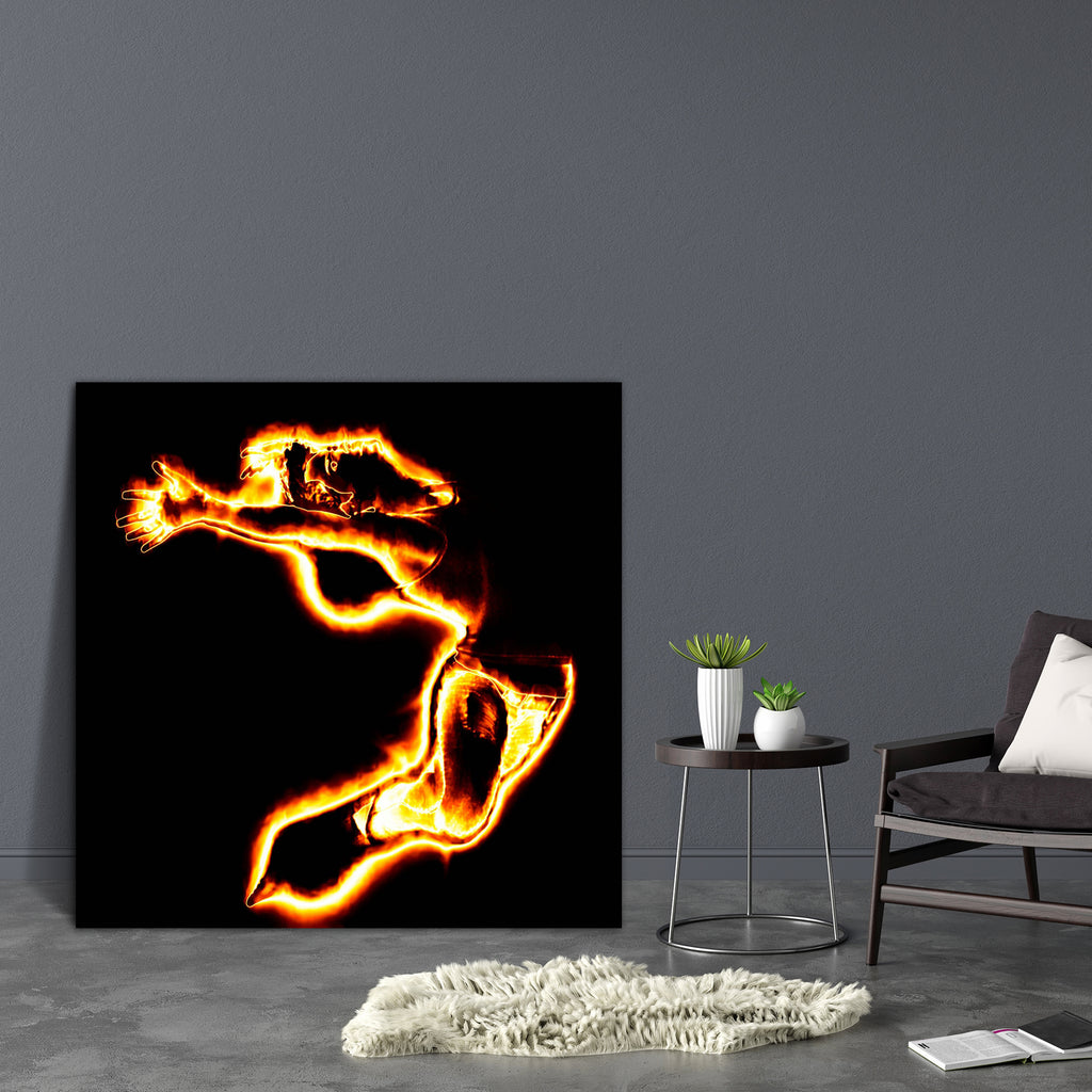 Fire Dancing Canvas Painting Synthetic Frame-Paintings MDF Framing-AFF_FR-IC 5002486 IC 5002486, 3D, Abstract Expressionism, Abstracts, Adult, Art and Paintings, Black, Black and White, Fashion, Modern Art, Music, Music and Dance, Music and Musical Instruments, Semi Abstract, Sports, fire, dancing, canvas, painting, synthetic, frame, abstract, action, adolescence, art, balance, burn, casual, clothing, dancer, disco, fiery, flame, glowing, heat, hot, jumping, long, man, modern, motion, move, night, one, perf