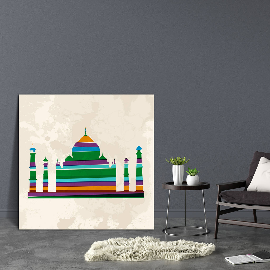 Transparent Bands Taj Mahal Canvas Painting Synthetic Frame-Paintings MDF Framing-AFF_FR-IC 5002495 IC 5002495, Ancient, Art and Paintings, Culture, Ethnic, Historical, Illustrations, Indian, Landmarks, Medieval, Parents, Patterns, Places, Retro, Signs, Signs and Symbols, Traditional, Tribal, Vintage, World Culture, transparent, bands, taj, mahal, canvas, painting, synthetic, frame, aged, art, band, brown, card, color, colors, composition, creative, creativity, cute, decoration, design, diversity, dusty, el