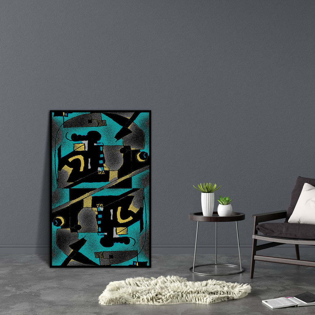 Abstract Artwork D96 Canvas Painting Synthetic Frame-Paintings MDF Framing-AFF_FR-IC 5002505 IC 5002505, Abstract Expressionism, Abstracts, Ancient, Black, Black and White, Decorative, Digital, Digital Art, Geometric, Geometric Abstraction, Graphic, Historical, Illustrations, Medieval, Patterns, Semi Abstract, Signs, Signs and Symbols, Spiritual, Vintage, abstract, artwork, d96, canvas, painting, synthetic, frame, arabesque, artistic, background, constructive, creative, cyan, design, diversity, expressionis